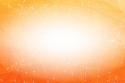 Abstract Orange Polygonal Space Background with Connecting Dots and Lines.  Connection structure and science background. Futuristic HUD design. vector
