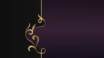 simple background with gold ornament border vector