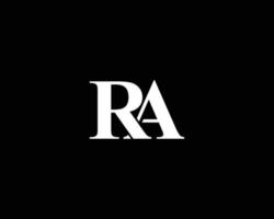 Letter RA Luxury Logo Design Vector Icon Symbol Creative Template.