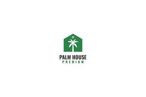 Palm house logo design vector template illustration idea