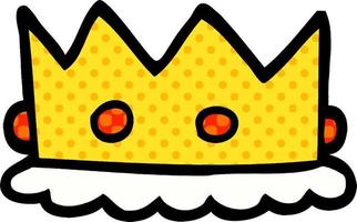 cartoon doodle royal crown vector