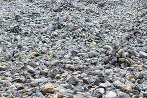 gray pebble stones of Atlantic coast in Reykjavik photo