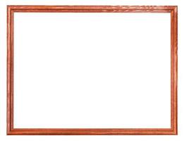 narrow wooden painted picture frame isolated photo