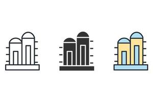 silo iconos símbolo elementos vectoriales para infografía web vector