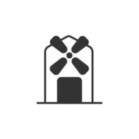 Windmill icons  symbol vector elements for infographic web