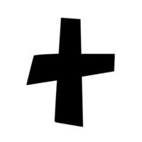 black cross on a white background vector