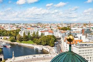 Berlin city skyline with Spree River in september photo