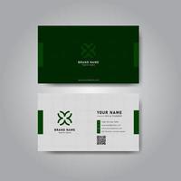 Green business identity card template concept vector