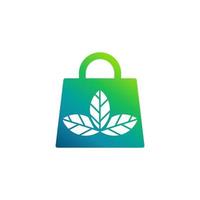 Shopping bag vector icon, Vector bag for shopping online icon