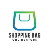 icono de vector de bolsa de compras, bolsa de vector para icono de compras en línea