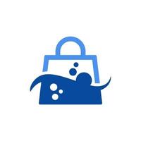 Shopping bag vector icon, Vector bag for shopping online icon