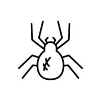 ilustración de icono de línea de araña. icono relacionado con halloween. estilo de icono de línea. diseño simple editable vector