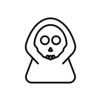 ilustración de icono de línea fantasma. icono relacionado con halloween. estilo de icono de línea. diseño simple editable vector