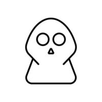 Ghost line icon illustration. icon related to Halloween. Line icon style. Simple design editable vector