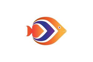 plantilla de logotipo abstracto de peces de colores vector