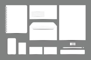 Set of Corporate identity branding template blank white Vector illustration