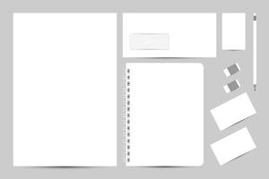 Set of Corporate identity branding template blank white Vector illustration