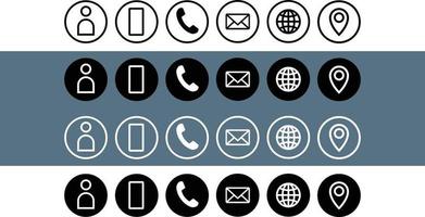 Vector Business Card Icon Information Collection, Business Card Icon,  Business Card Icons, Phone Icon PNG and Vector with Transparent Background  for Free Download