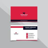 plantilla de diseño de tarjeta de visita atractiva roja y blanca vector