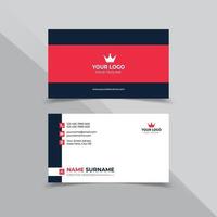 Creative Business Card Design Template in white red and black color vector