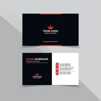 Business Card Design template in black white and red vector