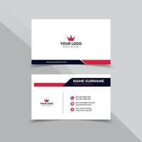 Minimal Business Card design Template In white red and Balck color vector