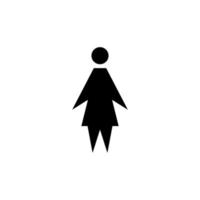 icono de mujer. signo femenino para baño. pictograma de wc de niña para baño. símbolo de inodoro vectorial aislado vector