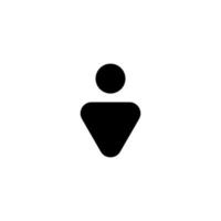 icono abstracto del hombre. signo masculino para baño. niño wc pictograma para baño. símbolo de inodoro vectorial aislado vector