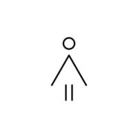 Woman linear abstract icon. Female sign for restroom. Girl WC pictogram for bathroom. Vector toilet symbol isolated