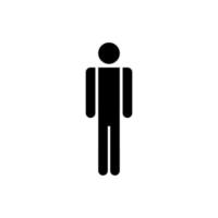 icono de hombre simple. signo masculino para baño. niño wc pictograma para baño. símbolo de inodoro vectorial aislado vector