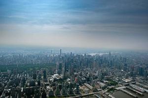 vista aérea de manhattan nueva york foto