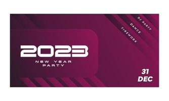 abstract 2023 new year party banner background vector