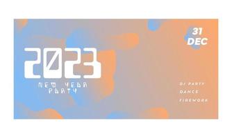 abstract 2023 new year party banner background vector