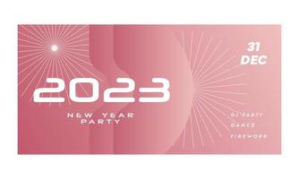 abstract 2023 new year party banner background vector