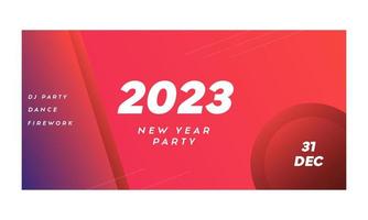 abstract 2023 new year party banner background vector