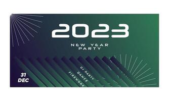 abstract 2023 new year party banner background vector