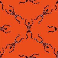 Skeletons seamless pattern vector