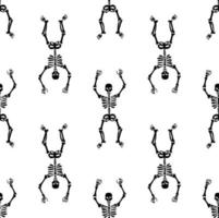 skeleton seamless pattern vector