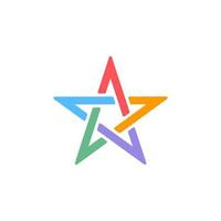Abstract colorful star logo icon design template elements vector