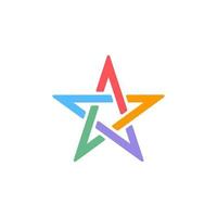 Abstract colorful star logo icon design template elements vector