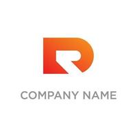 Letter DR or RD logo design template on white background vector