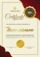 Certificate template with luxury. Vector illustration