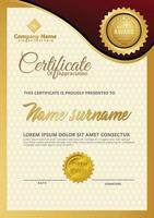 Certificate template with luxury. Vector illustration