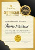 Certificate template with luxury. Vector illustration
