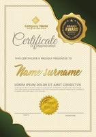 Certificate template with luxury. Vector illustration