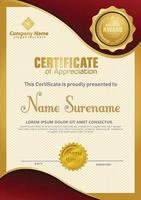 Certificate template with luxury. Vector illustration