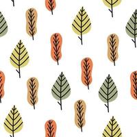 Seamless pattern of cute forest wood vector