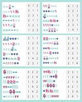 Mermaids. Worksheet for teaching mathematics and numeracy. Vector. vector