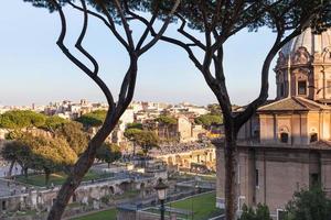 view on Roman forums and Church photo