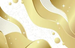 Abstract Gold And White Wave Background vector